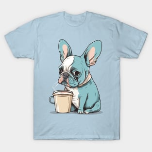 Dog Drinking Coffee T-Shirt